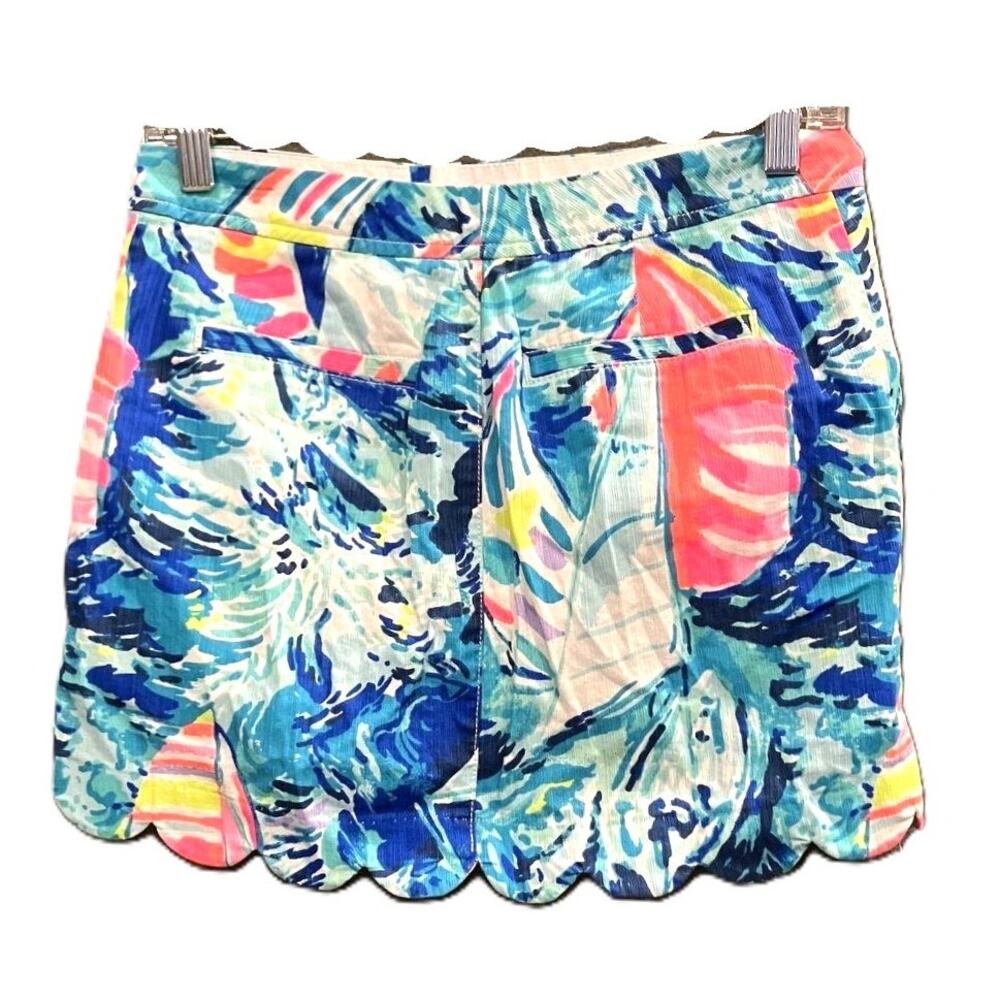 Lilly Pulitzer Colette Blue Ibiza Cabana Cocktail Knit Skort 00 - Picture 7 of 10